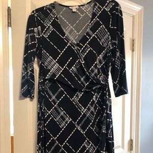 Cute blue wrap dress